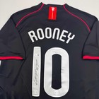 Autographed signed Wayne Rooney Manchester United Black 08 Final Jersey Bas Coa