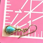 Vintage Sterling Silver Turquoise Nk Signed Southwestern Style Dangle Earrings