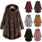 Jacket Coat Winter Fur Women s Sweater Warm Fleece Hooded Button Parka  20  Off 
