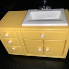 Vintage Miniature Doll Furniture Dollhouse Kitchen Set F-p Toys