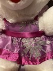 2019 Snowflake Teddy 13   stuffed Plush Girl Teddy Bear White  Pink Dress  Nwt