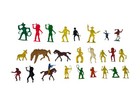 Vintage Cowboys And Indians Horses Plastic Toy Figures Lot Of 25 Tim Mee  Mpc