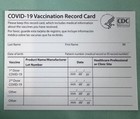 Covid-19 Cdc Vaccination Blank Card Collector Use Only Free Ship With Tracking