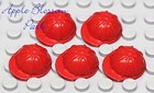 New Lego City Lot 5 Minifig Red Hard Hat Construction Worker Cap Head Helmet Set