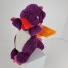 Dragon Purple With Orange Wings Plush Vintage Stuffed Animal 9   