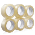 6 Rolls Carton Sealing Clear Packing Tape Box Shipping - 1 8 Mil 2  X 110 Yards