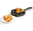 Norpro Cast Iron Stuffed Pancake Pan Munk  Aebleskiver 2    5cm Diameter Black