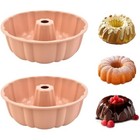 2 Pack Silicone Bundt Cake Pan Nonstick 10 Inch  Silicone Cake Molds p