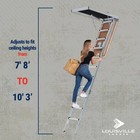 3 In   22 5 In  X 54 In  Insulated Aluminum Attic Ladder  375 Lbs  Load Capacity