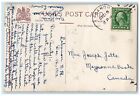 Lebanon New Hampshire Nh Postcard Rppc Photo Christmas Greetings Woman Snowfall