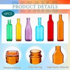 Set Of 6 Colorful Decorative Glass Wine Bottles For Bottle Tree Garden Stake