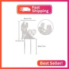Mr And Mrs Cake Topper Rhinestone Crystal Metal Love Wedding Cake Topper Funny B