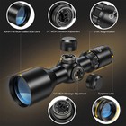 Compact 3-9x40 Rifle Scope Mil-dot Crosshair Reticle Gun Scope With 20mm Mounts