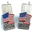 Lot s  Of 48 Hi Qual Multicol 9-11 United We Stand Pins   Velvet Disp Board 99c 
