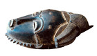 Vintage African Wood Mask Baule Tribal Hand Carved   Painted Mask - Ivory Coast
