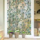 Window Film Sticker Green Leaves Design Rainbow Effect Privacy Glass Door Decals