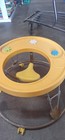 Vintage 80s Infant Baby Walker Round  Yellow Chrome 