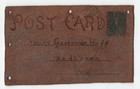 Original Antique 1907 Printed Leather Postcard  a Man s Motto   Postally Used