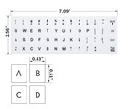  2pcs Pack  English Keyboard Stickers  7 09 X 2 56 Inches  English-white