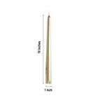 12 Gold Premium 10  Taper Candles Unscented Dinner Party Wedding Decorations