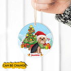 Yorkshire Terrier Dog Christmas Ornament  Yorkshire Terrier Dog Xmas Ornament