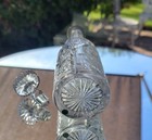 9   J Hoare Nassau Abp Cut Glass Worcestershire Bottle C1905 Original Stopper