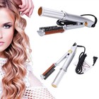 2-in-1 Rotating Hair Styler Automatic Curling Iron  Ceramic Tourmaline  3 Temp