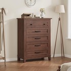 41 In  5-drawer Dresser Chest With Stylish Handles Anti-tip Device For Bedroom