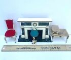 Ideal Petite Princess Vintage Dollhouse Miniature Furniture Fireplace Chair Lamp