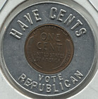 George Sarbacher For Congress - Encased 1946 P Wheat Cent - Good Luck -ec 6419