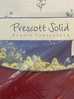 Christmas Holiday New Old Stock  Holly Red Oblong Fabric Tablecloth Free Ship