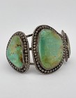 Vintage Navajo Sterling Silver Royston Turquoise Twist Cuff Bracelet 79 3g
