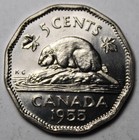 Canada 1955 5 Cents  Choice Uncirculated  c348 