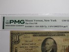  10 1929 Mount Vernon New York National Currency Bank Note Bill  5271 Vf20 Pmg