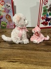 Ty Beanie Baby Carnation And Ty Classic Duchess  Pink Set Of 2  Kitty Cats 