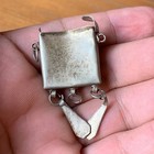 Very Rare Ancient Bronze Amulet Viking Norse Engraved Blue Stone Authentic