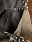 Calvin Klein Black Shoulder Bag Detachable Strap Buckle Accents Silver Hardware