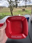 Vintage Red Hard Plastic Coors Beer Ashtray Nos Made In Usa