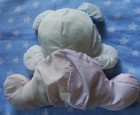 1988 Puffalump Pink Collar Bear Rattle Fisher Price Plush Vintage