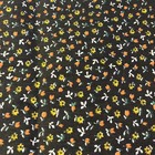 2 5 Yards True Vintage Ditsy Floral Fabric Black Orange Yellow Tulips Cotton  