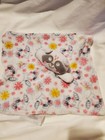 Le Bebe Favorite Racoon Lovey Baby Blanket Security Pink White Gray 11    Sq