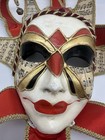 Jester Red Music Decorate Wear Mardi Gras Masquerade Mask Wall Hanging