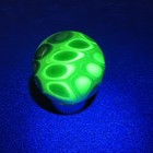 Contemporary Handmade Art Glass Marble 1 09  Blue Green Dots  Secret Uv Reactive