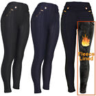 Womens Denim Look Winter Pants Warm Fleece Lined Stretch Thermal Dressy Leggings