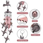 Animal Metal Wind Chimes  4 Tubes Hanging Bells  Outdoor Garden Home Decor Gift