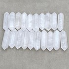 10pcs Natural Clear Quartz Obelisk Quartz Crystal Wand Double Point Healing