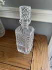 Waterford Crystal Square Decanter Diamond Cut Square Stopper 10  Master Cutter