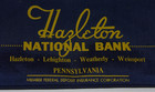 Vintage  hazleton National Bank  Money Deposit Bag pouch  Brass Zipper  Rifkin 