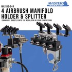 Airbrush Holder Station With 4-way Air Splitter Manifold  Holds 4 Airbrushes