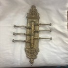 Vintage The Bombay Company Brass Wall Mount Swing Arm Coat Tie Belt Holder Rack